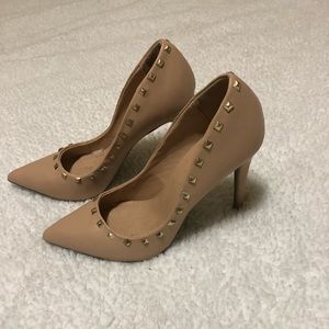 Just fab Nude high heel with studs 4.75 in